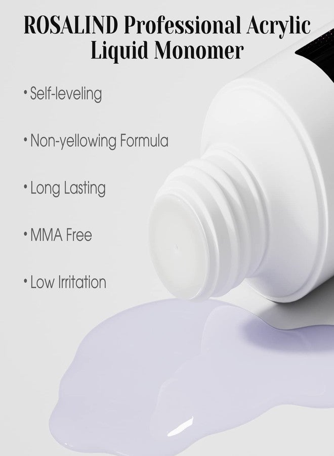 ROSALIND 120ml/4fl.Oz Monomer Acrylic Liquid Professional System Acrylic Monomer For Acrylic Powder Anti-Stick Acrylic Powder Extension Liquid Easy DIY - Image 2